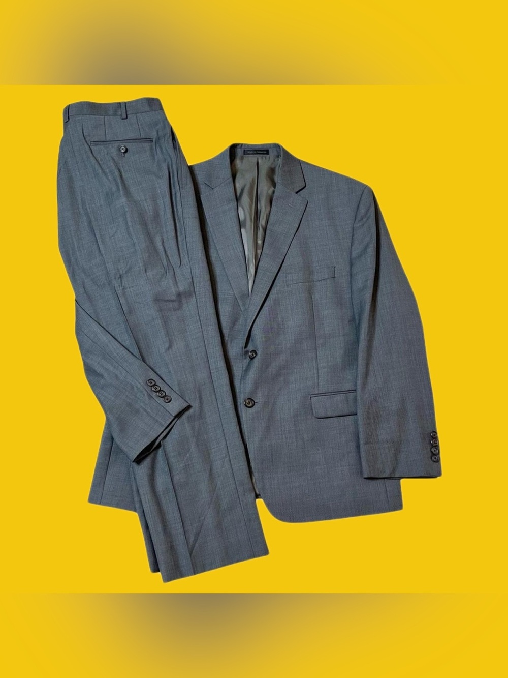 Lauren Ralph Lauren Gray Wool Suit 44S 38x29 Two Piece